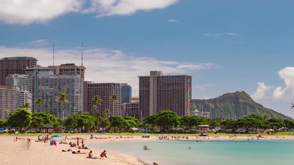 Waikiki Hawaii Beach Time Lapse