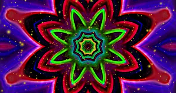 Abstract colorful background kaleidoscope animation