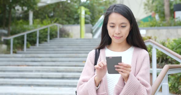 Woman use of smart phone