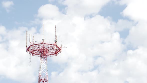 Telecommunication Tower On A Sky Background