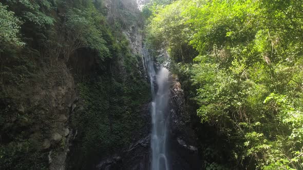 Beautiful Tropical Waterfall.