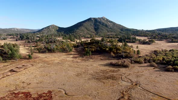 Aerial View of the Mountain of Lake Cuyamaca, California, USA