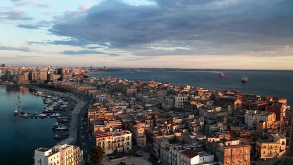 An aerial view of Taranto