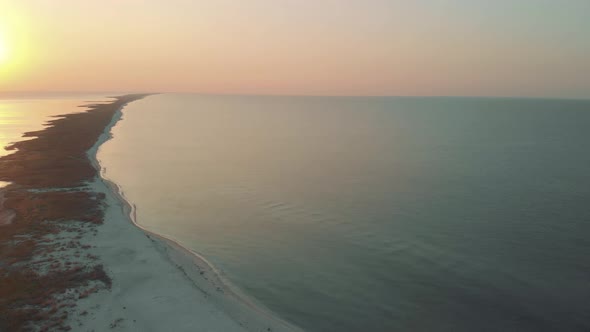 Horizon Over Sea at Sunset