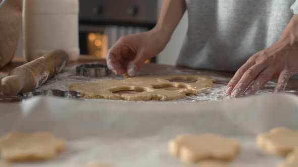 Baker Making Biscuits at Home