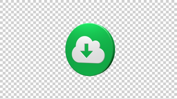 Cloud Storage Download Icon Rotating