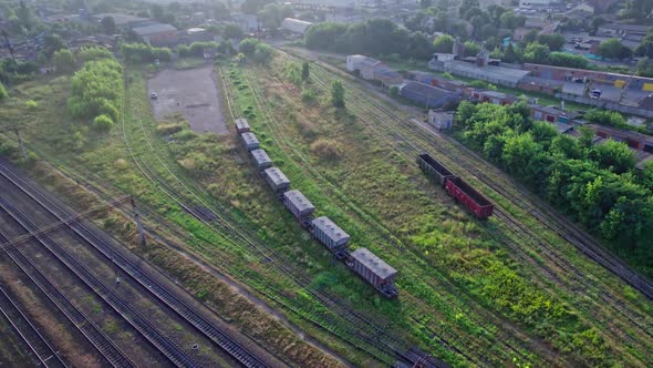 Railway Station for Cargo Aerial View