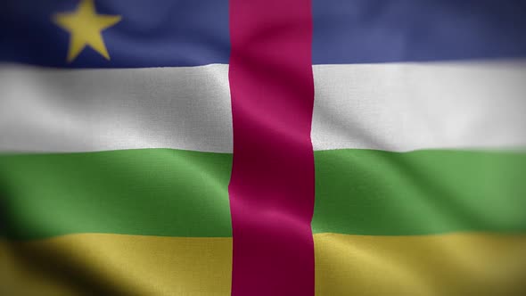 Central African Republic Flag Textured Waving Front Background HD