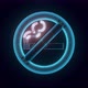 No Smoking Logo Hologram Rotating 4k - VideoHive Item for Sale