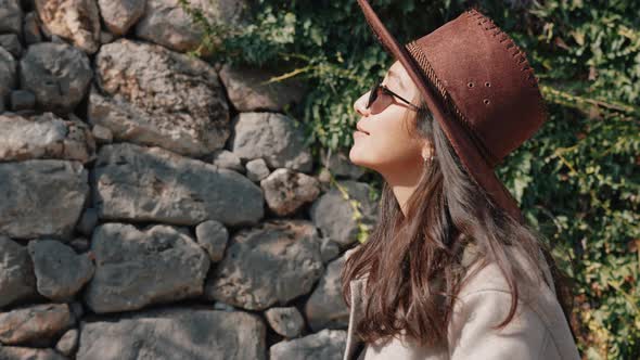 Woman Walking Outdoors