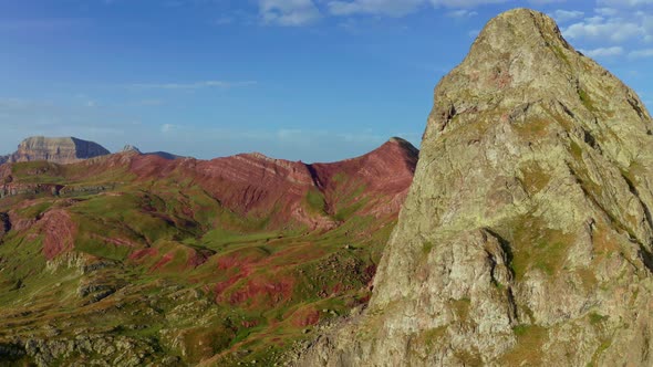 Aerial view of Ibones of Anayet, Province of Huesca, Spain