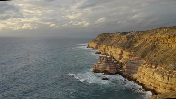 Wide Shot of Island Rock at Sunset in Kalbarri National Park