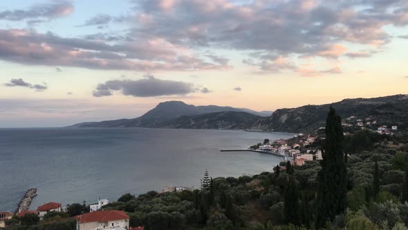 Time lapse from the sunset in Platana 