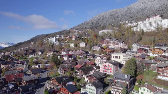 Leysin a Municipality of Switzerland Aerial View