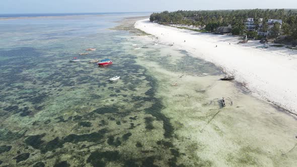 Ocean Near the Coast of Zanzibar Island Tanzania Slow Motion