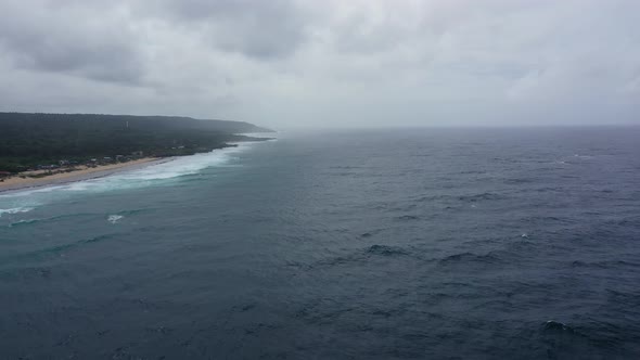 Seascape Coast of the Island of Luzon Philippines Aerial View