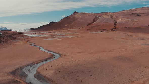 Geothermal sources in valley