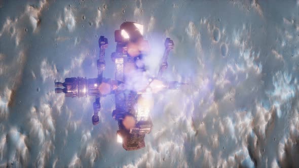 Space Ship Near the Mars Planet alt