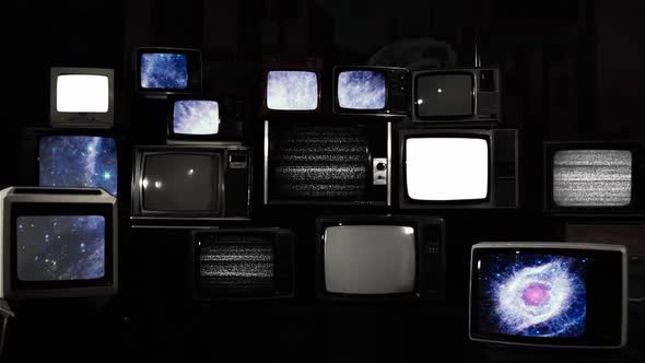 The Helix Nebula on Retro TVs.