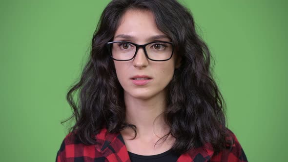 Young Beautiful Businesswoman Looking Shocked