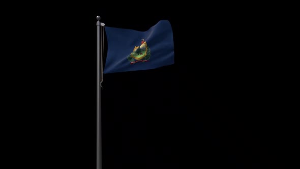 Vermont State Flag With Alpha 2K