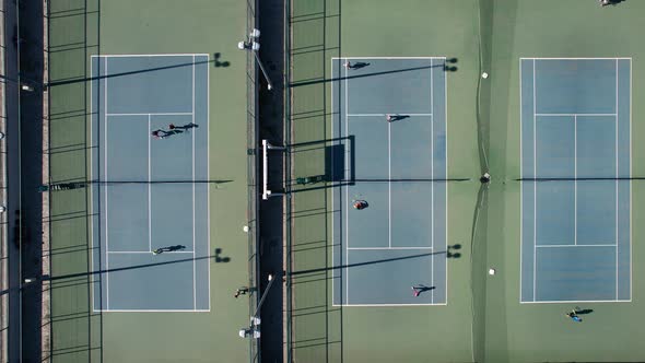 Tennis Players On The Tennis Courts