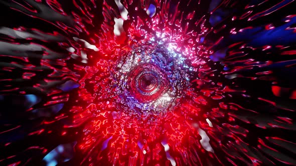 Liquid Red And Blue Equalizer Music Tunnel Background Vj Loop HD