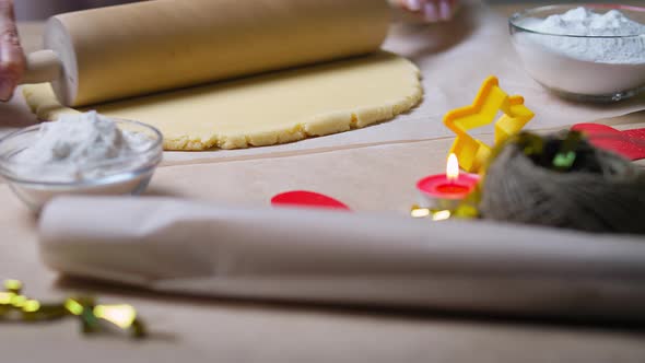 Baking cookies for Valentine's Day