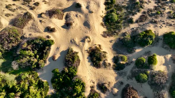 Texture of dust aerial view 4 K Turkey Side