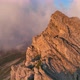 Sunrise in the Dolomites mountains with fog and mist - VideoHive Item for Sale