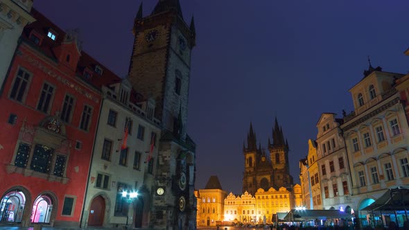 Cloudy Morning at the Old Town Square of Prague