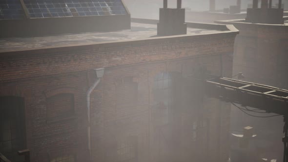 Abandoned Factory Empty Because of the Coronavirus Covid-19 Epidemic alt