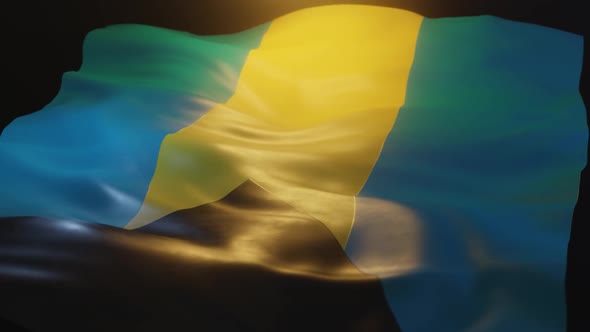 Bahamas Flag Low Angle View