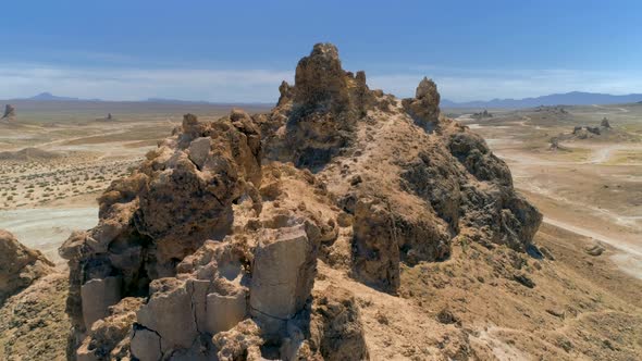 Spires of Rock That Rise From the Bed of the Searles Dry Lake Basin