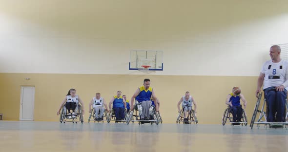 Persons with Disabilities Playing Basketball in the Modern Hall