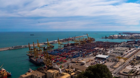 Industrial Port for freight transport and global business