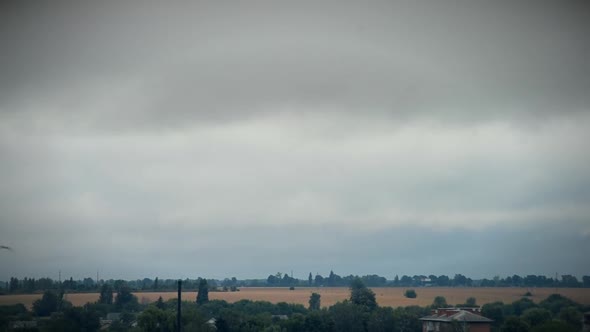 Fast Movement of Rainy Clouds in the Sky Closeup Abstract Background