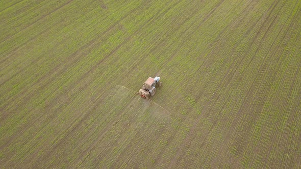 Tractor On The Farm Field