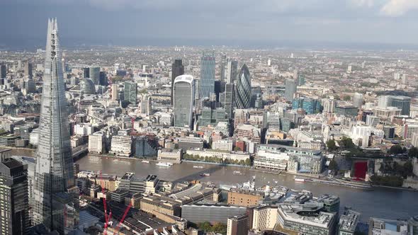 Flying above London