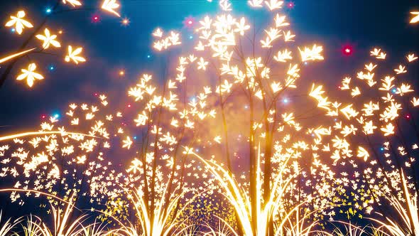 Glow Flowers Magic Gagden 4k