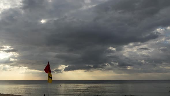 Timelapse Clouds Over the Ocean