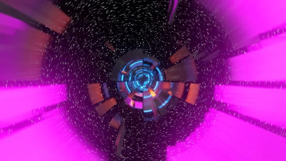 Travel Inside a 3d Artistic Wormhole Tunnel