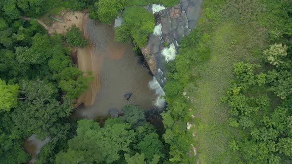 Boti waterfalls tourist site in Ghana, Africa