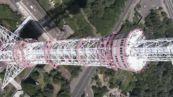 Kyiv, Ukraine TV tower Vertical video