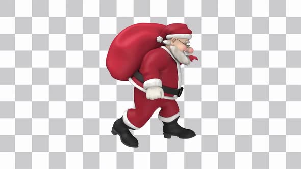 Santa Claus With Gift Bag Loop alt