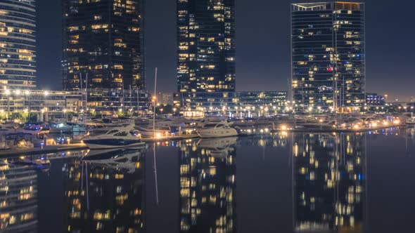 Modern Melbourne at night timelapse