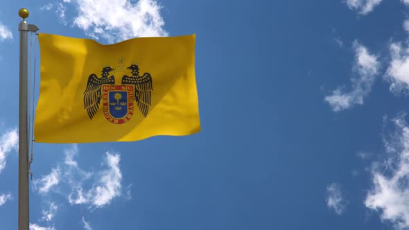 Lima City Flag (Peru) On Flagpole