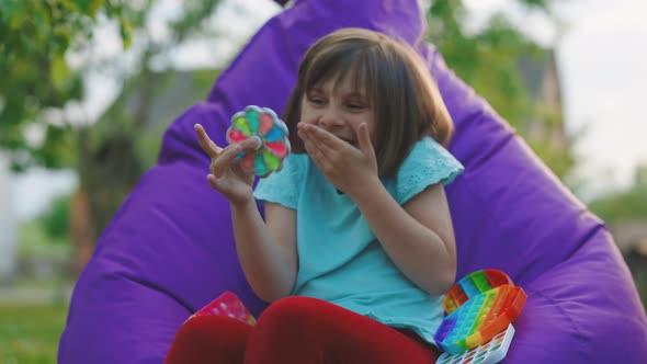 Colorful Antistress Sensory to Fidget Push Pop It in Kid's