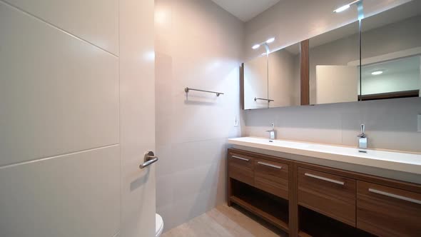 Empty New Bathroom In Residential Home