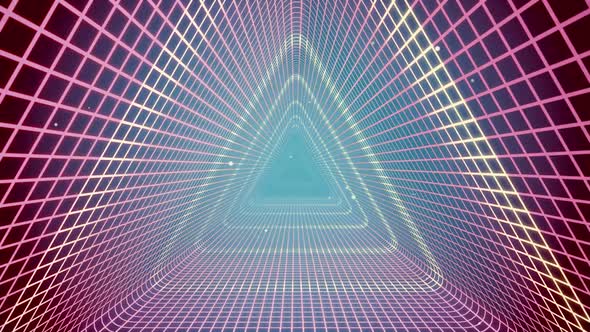 Grid Tunnel Triangle Light Retro 01 HD alt